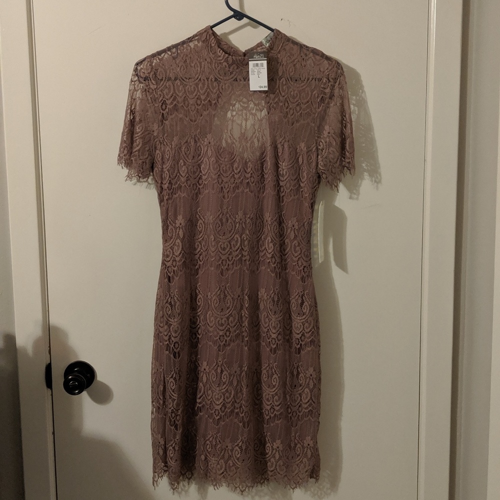 NWT Muave Lace Body-con Dress from Rue21